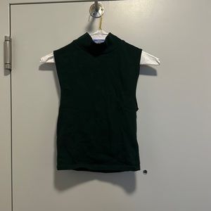 Zara mock neck tank top Green size M